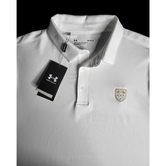 NWT UNDER ARMOUR The Boca Raton Golf Club UPF50 Men's White Polo Medium - Picture 4 of 6